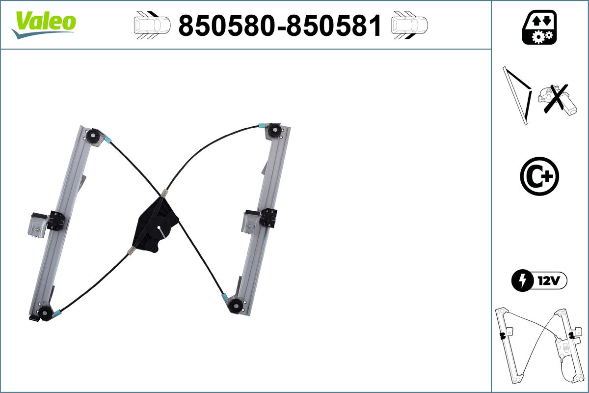 VALEO 1002713308 850580 - Ablakemelö elsö, ele